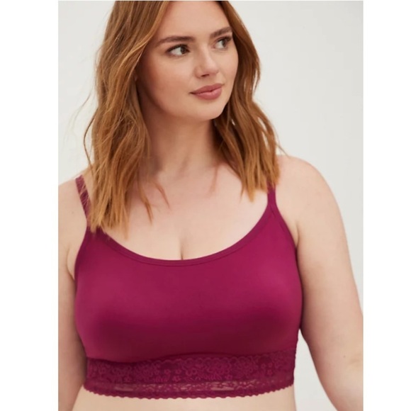 TORRID NWT LIGHTLY LINED SEAMLESS LACE BAND BRALETTE - Picture 4 of 6